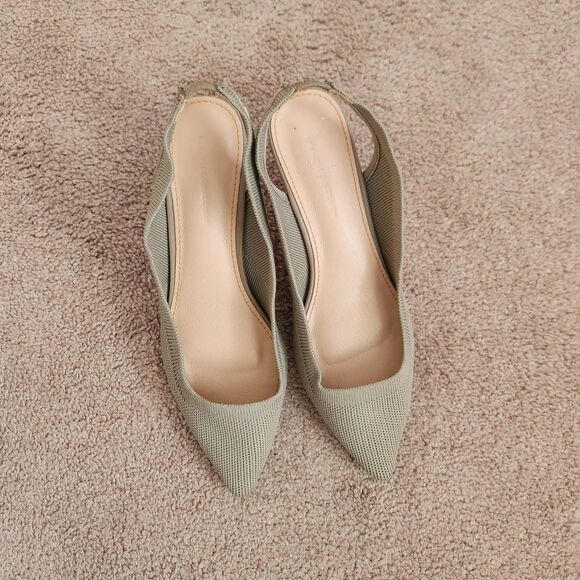]FRENCH CONNECTION Size 6 Viva Slingback Heels Taupe - Picture 5 of 7